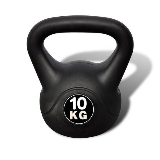 Kettlebell VidaXL 10 kg revêtement plastique
