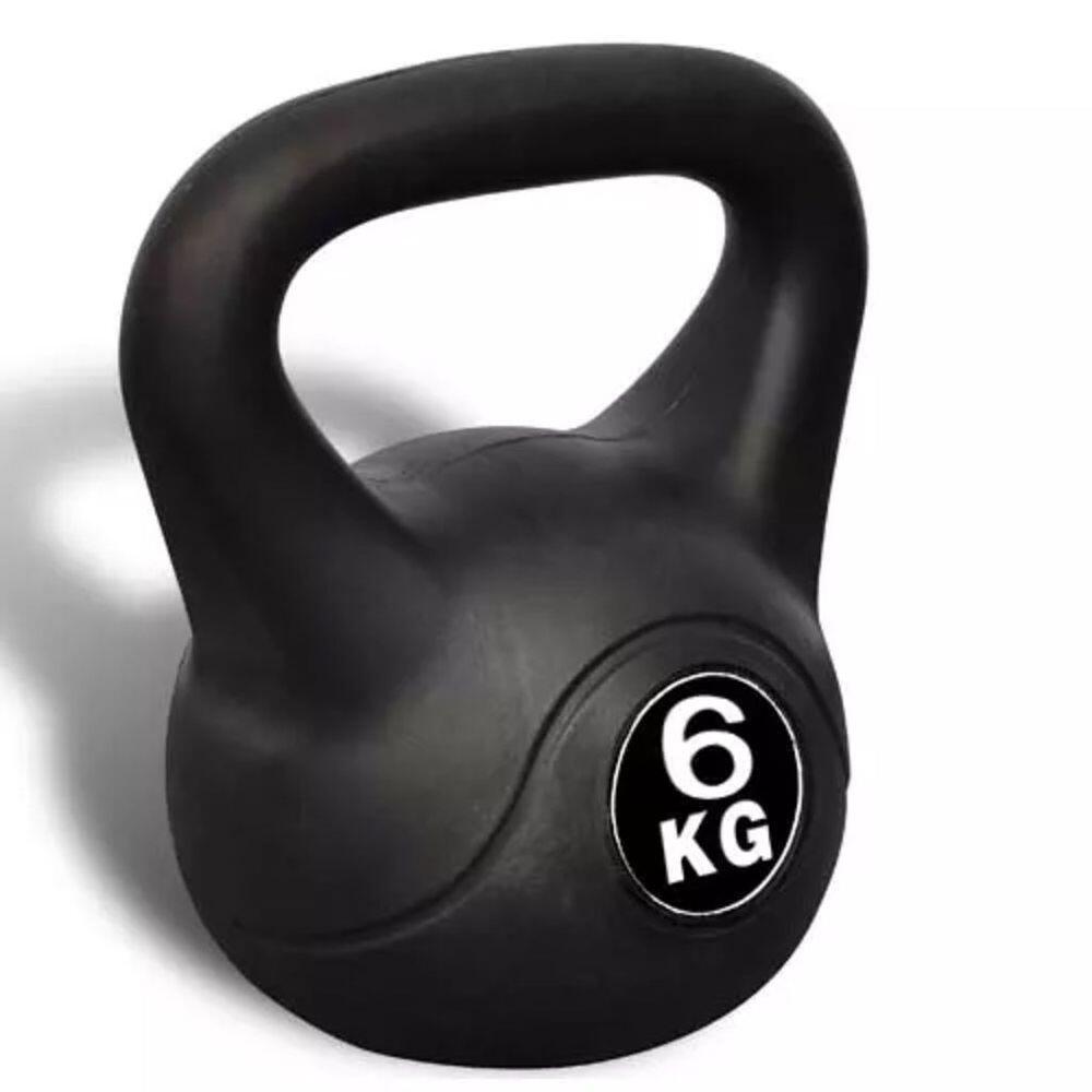 vidaXL Kettlebell 6 kg in cemento con rivestimento in plastica 3/4