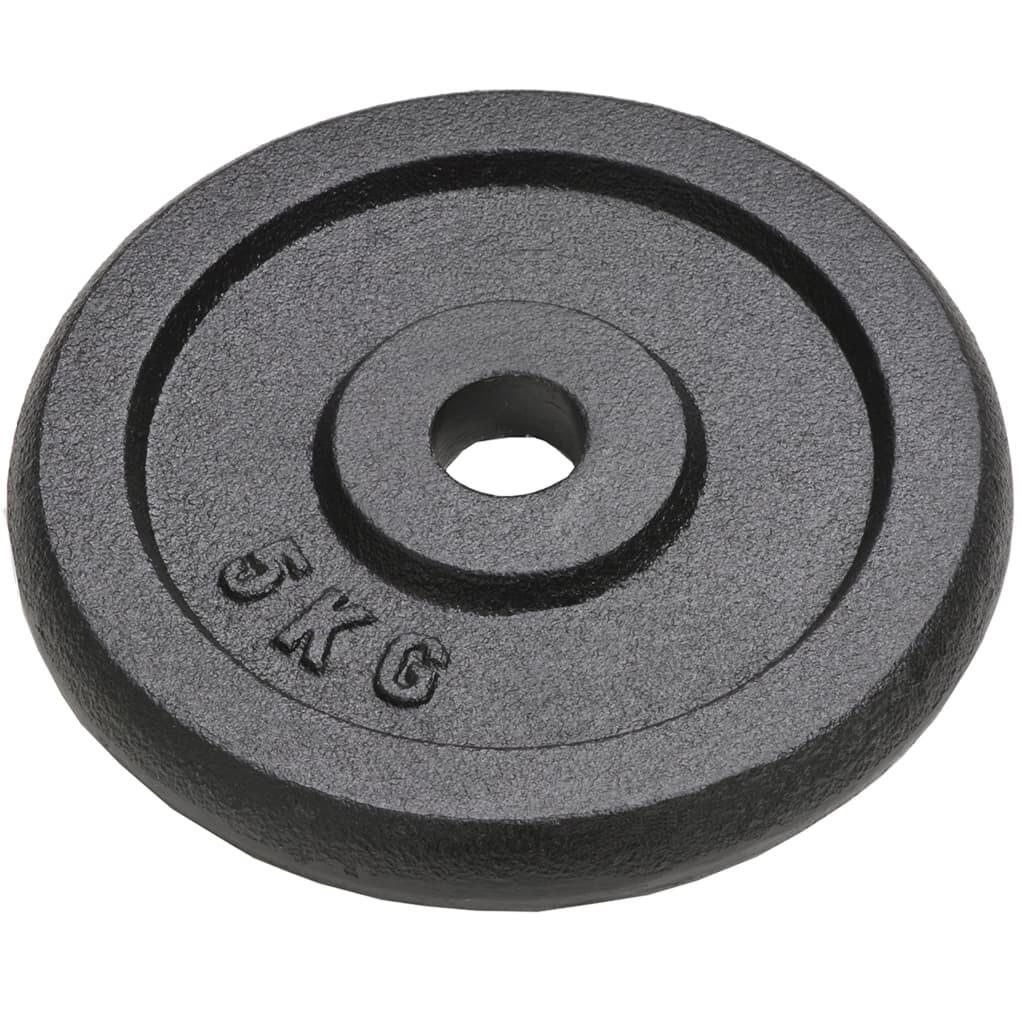 Discos de pesas de hierro fundido 4 uds 4x5 kg 2/4