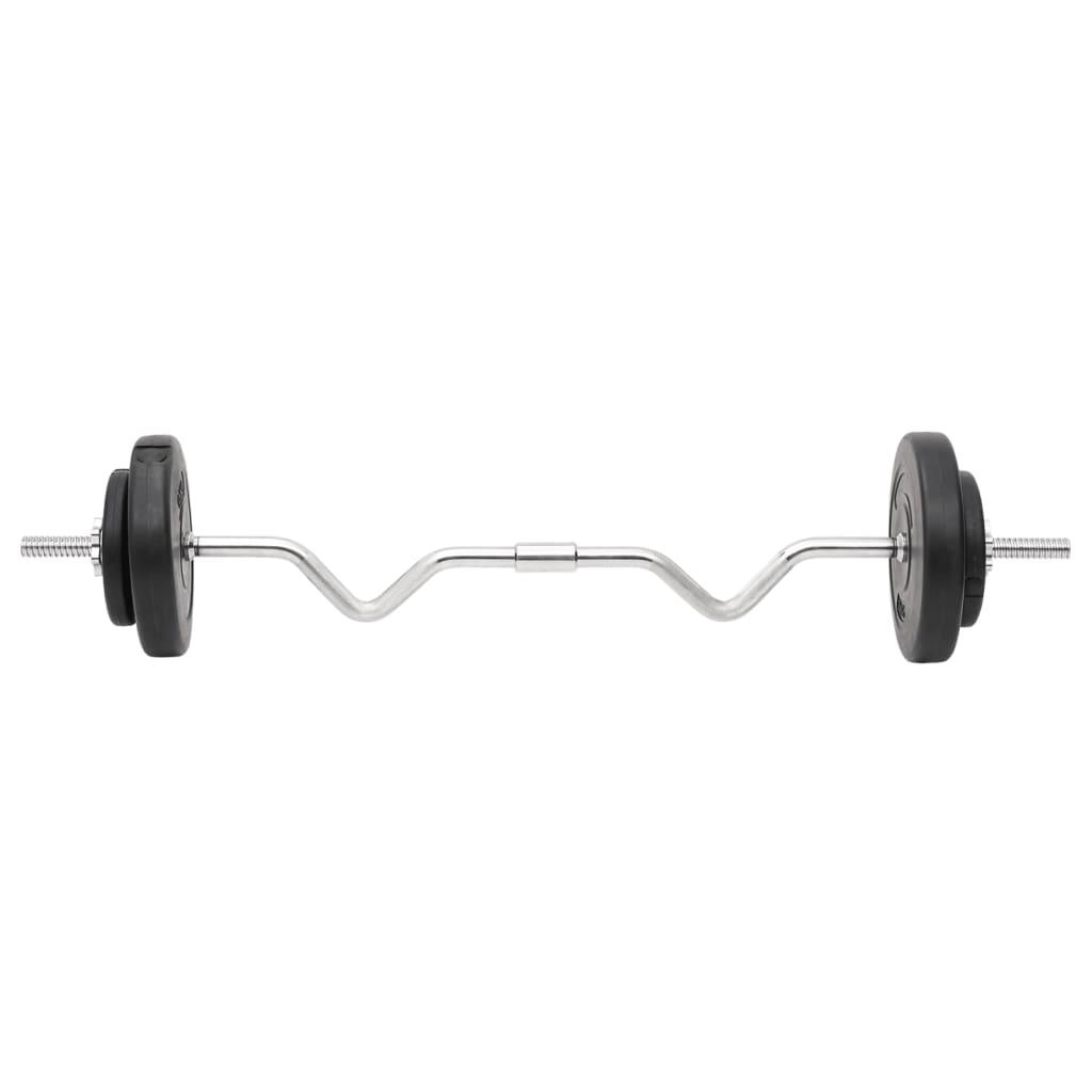 Juego de barras y mancuernas con discos 60 kg 3/5