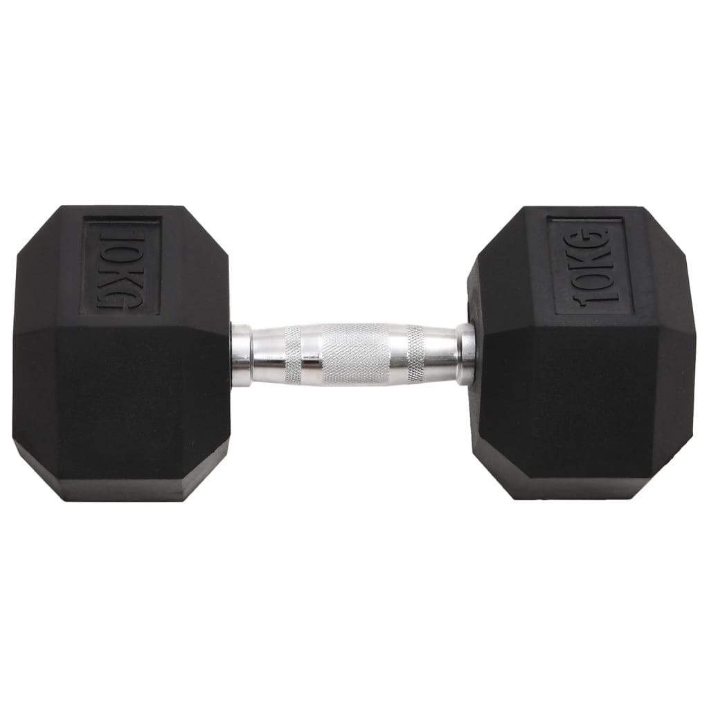 VidaXL Hexagonale Halters 2 x 10 kg 4/5