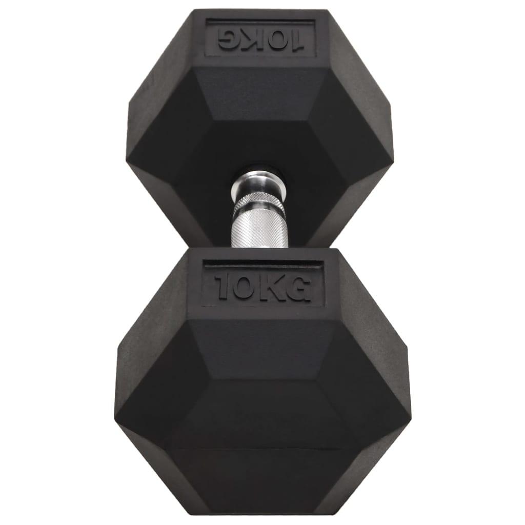 VidaXL Hexagonale Halters 2 x 10 kg 5/5
