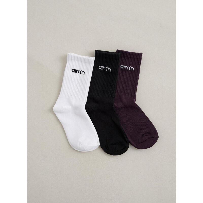 Midnight Plum Young aim'n Logo Socks 3-pack