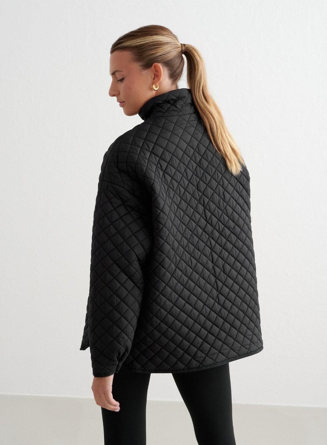 Femme Veste Déperlante Oversize Matelassée Noir 5/7