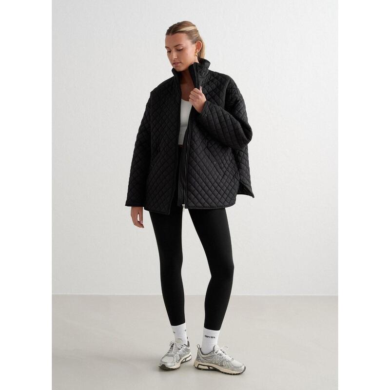 Jas Oversized Quilted Outdoor Casual Dames Zwart aim'n