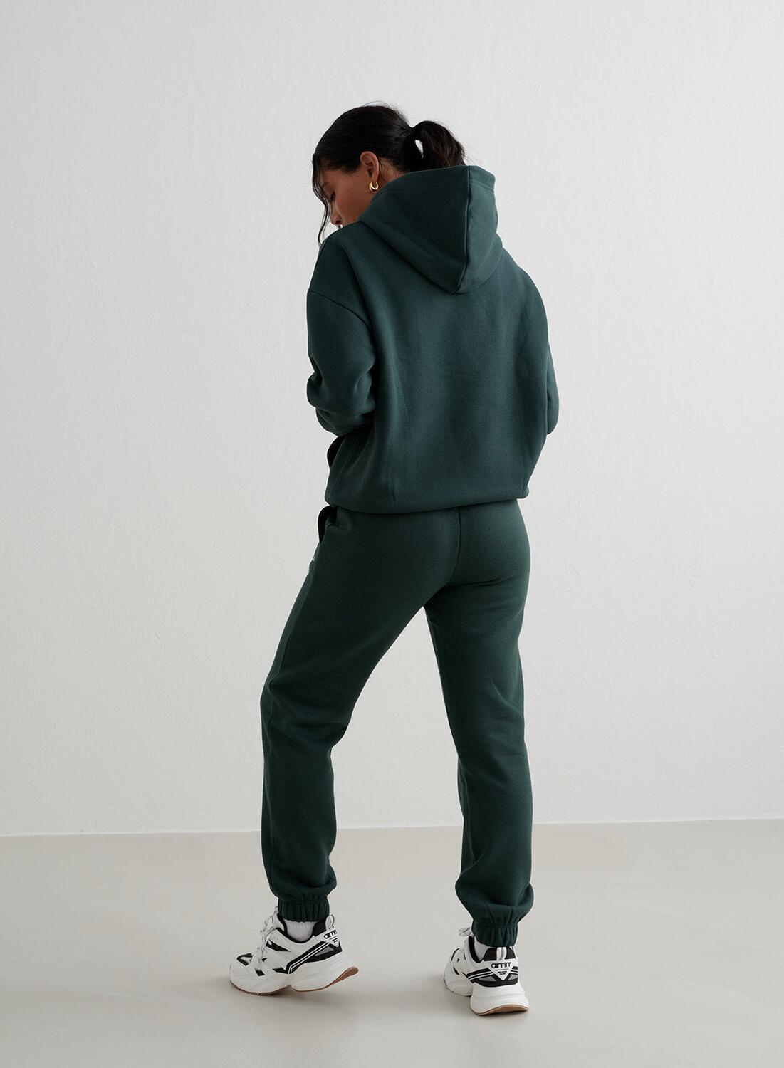 Donna Pantaloni della tuta Classici Verde Scuro 5/6