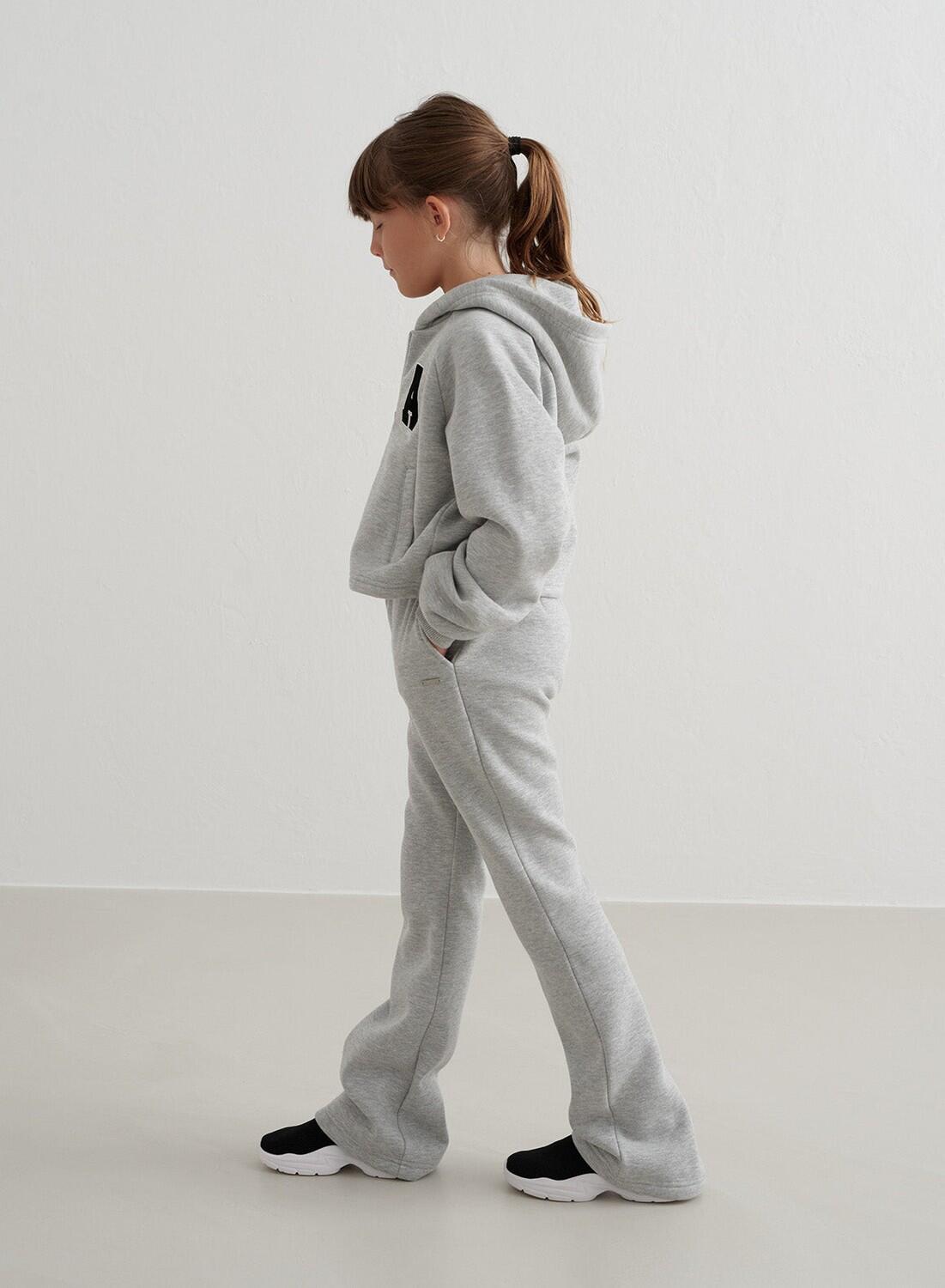 Pantalon De Survêtement Fille George Gris Coton, Taille 9-10 Ans