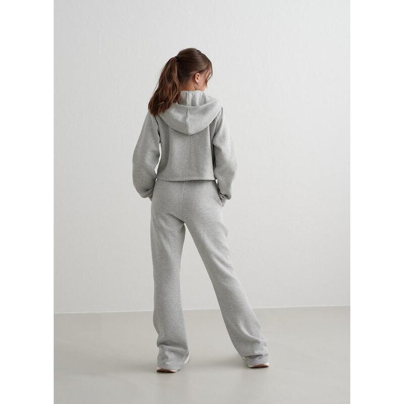 Grey Melange Young Flare Sweatpants