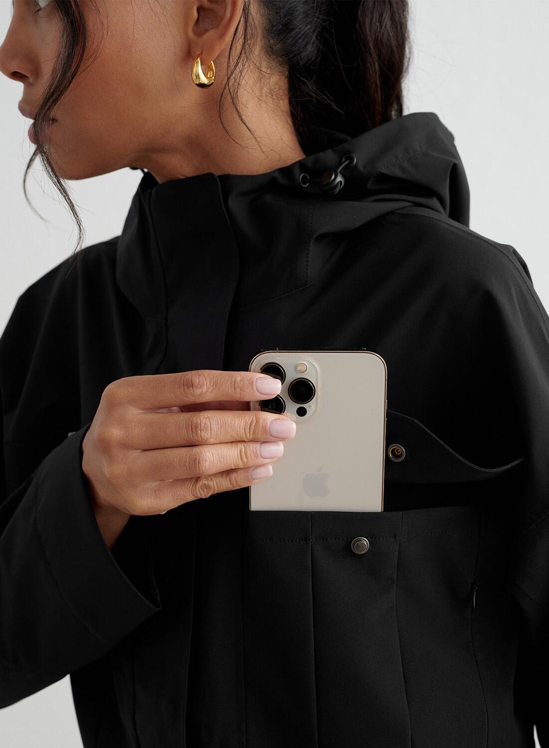 Femme Veste de randonnée Imperméable Noir 6/7