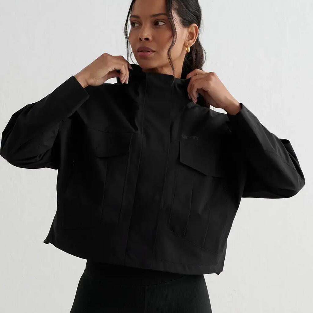 Women's Rain Jacket Waterproof 3-Layer Taped Seams Black