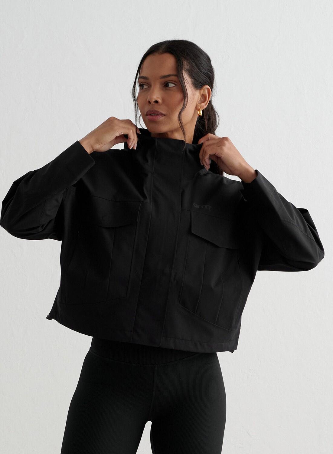 AIM'N Damen Wandern Jacke Wasserdicht Schwarz