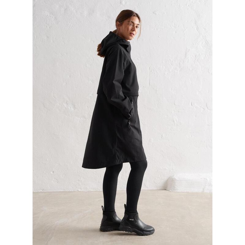 Parka Imperméable Randonnée Femmes Noir aim'n