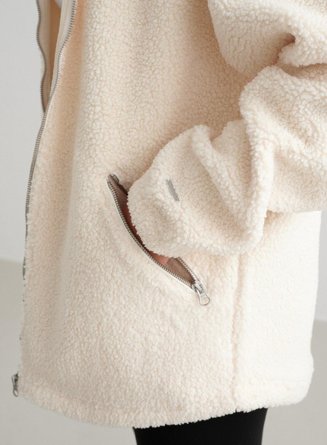 Dames winterjas, revers teddy warme wol pluizig vest casual losse