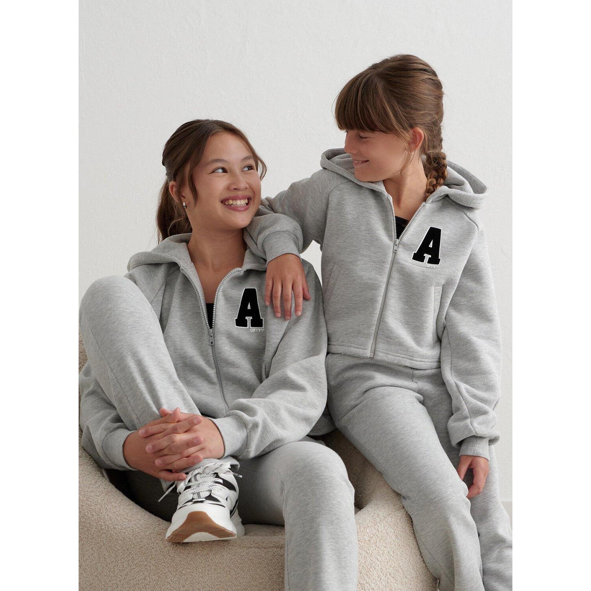 Aim'n - Fille Sweat À Capuche Zippé Gris Chiné - Sweat Zippé - Gris - 8 À 10 Ans - Decathlon