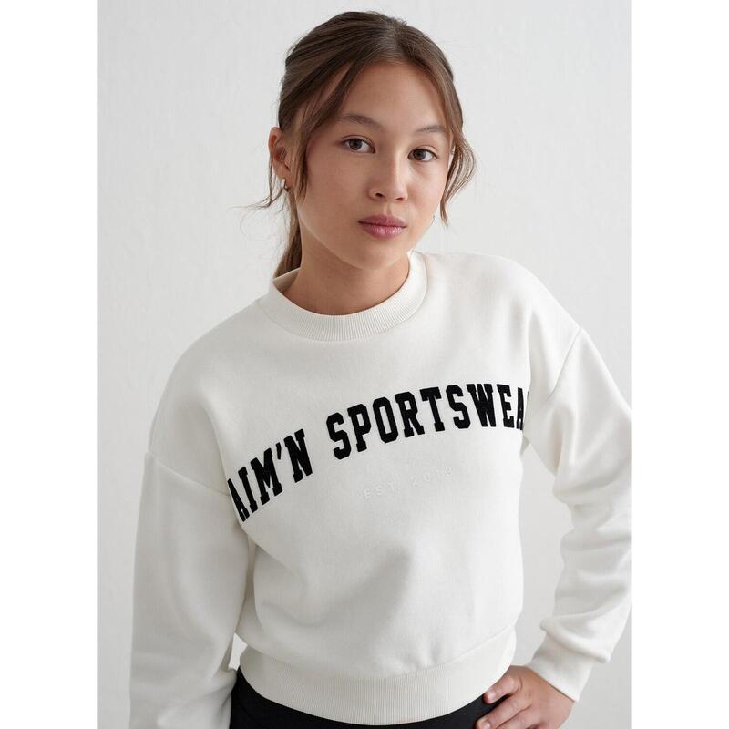 Sweatshirt Young Sweat Varsity Sweatshirt Gym Girls Off-White aim'n