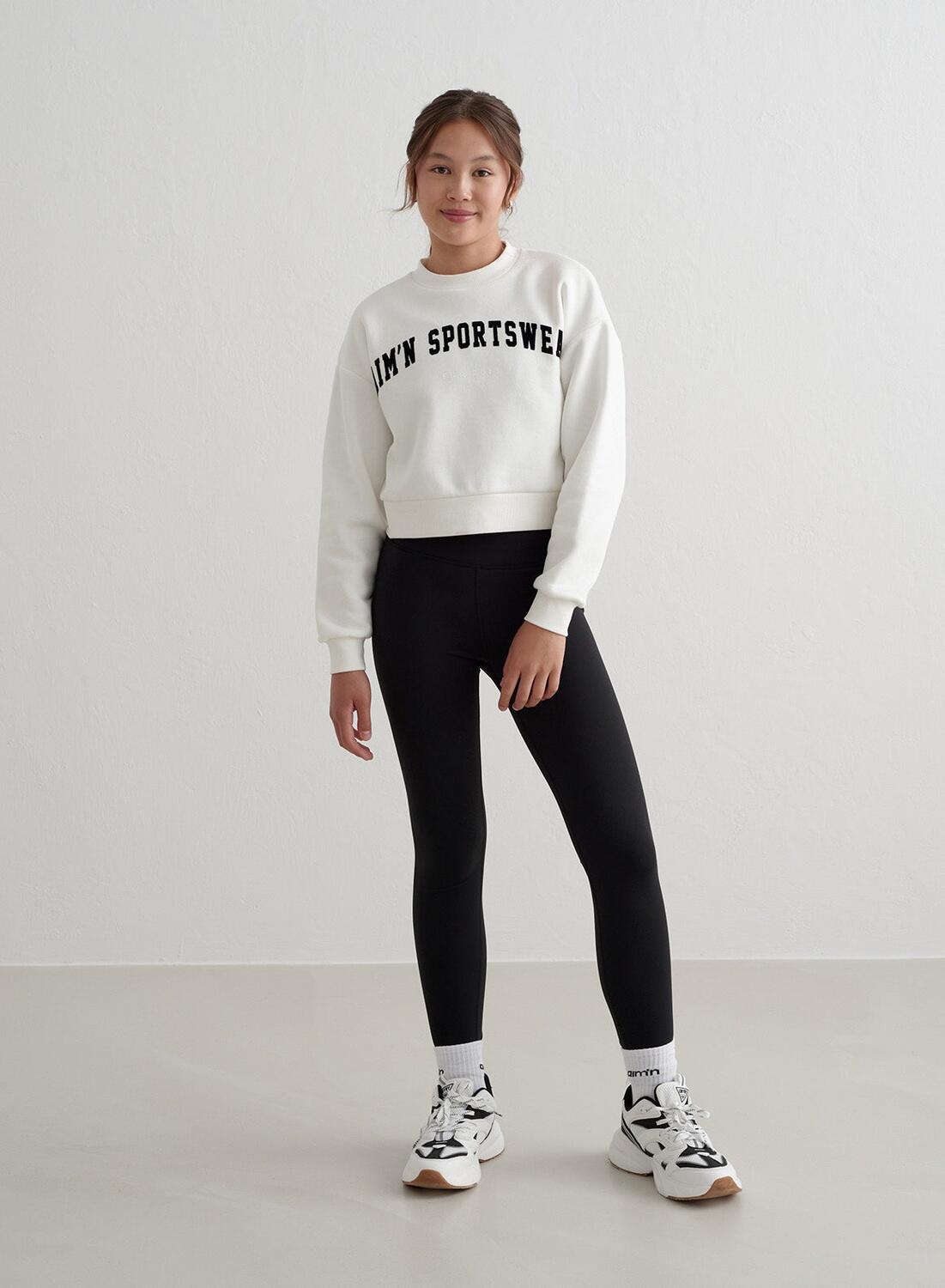 Niña Sudadera Varsity Blanco Roto 2/6