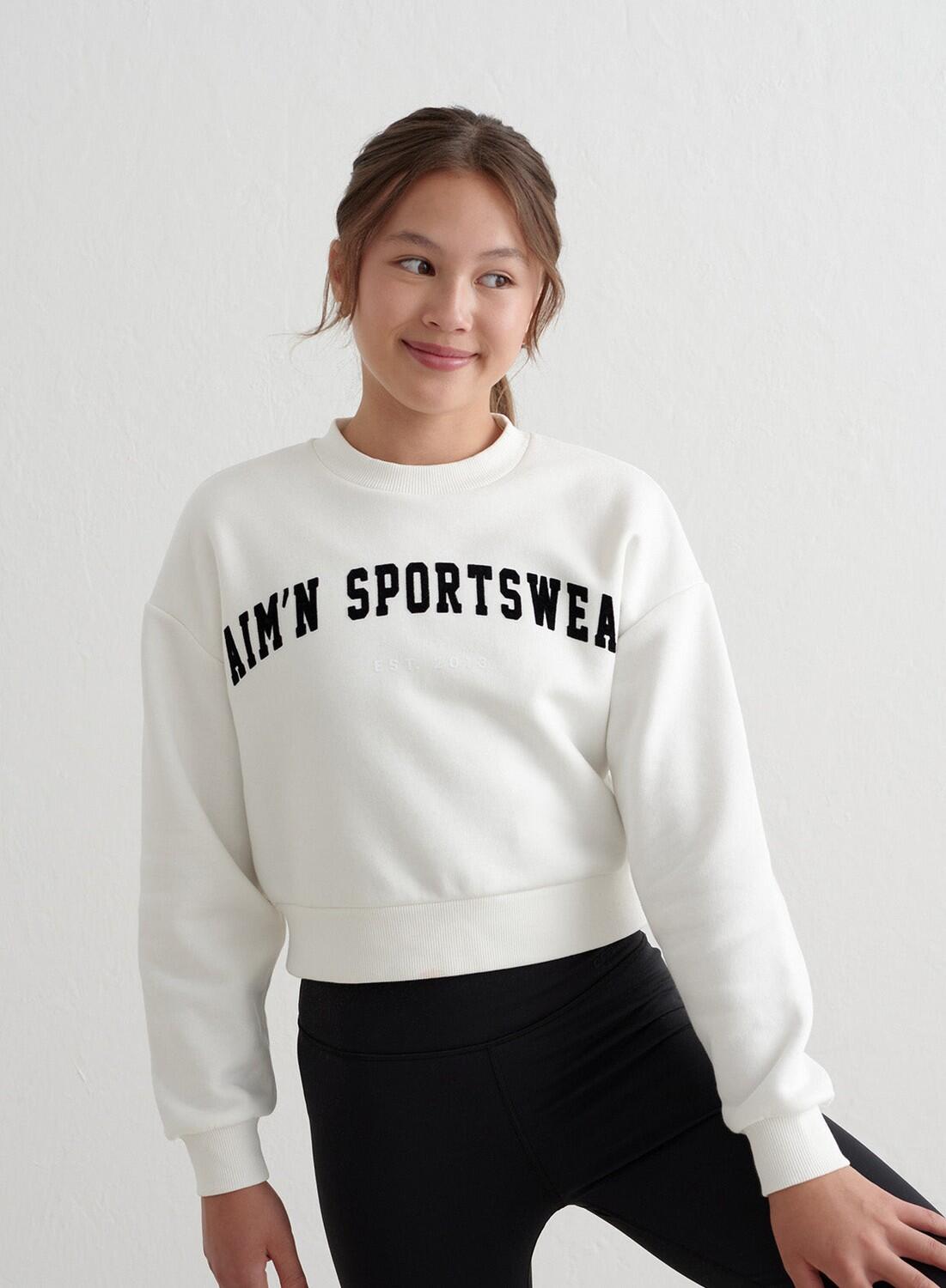 Niña Sudadera Varsity Blanco Roto 6/6