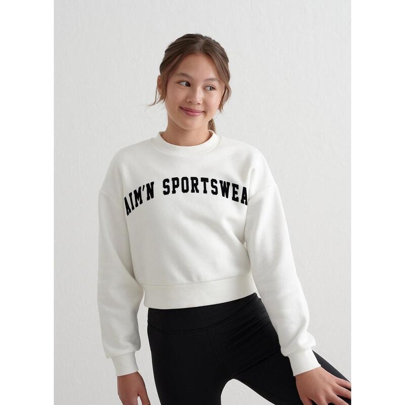 Sweatshirt Young Sweat Varsity Sweatshirt Gym Girls Off-White aim'n