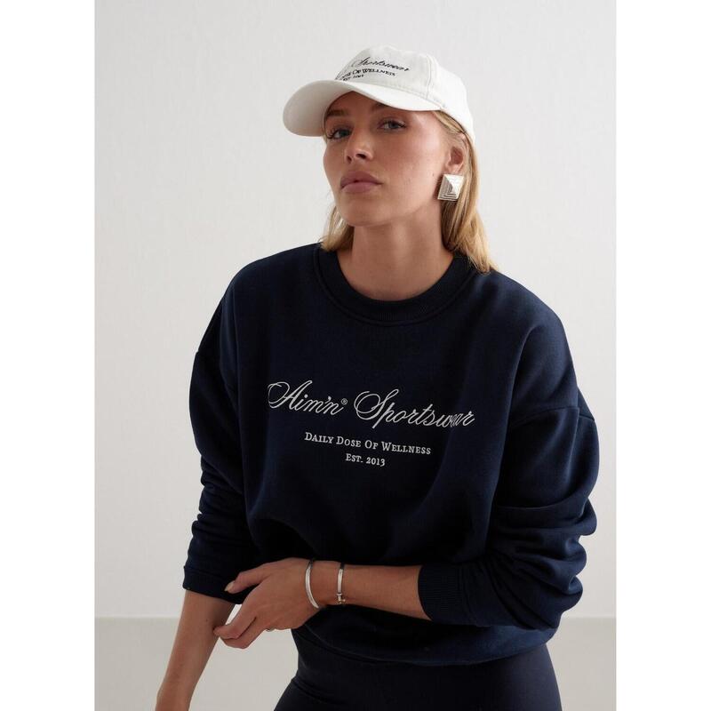 Sweatshirt Heritage Sweatshirt Gym Yoga Dames Navy aim'n