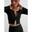 Cardigan de yoga pour femme Côtelé Séchage rapide Noir