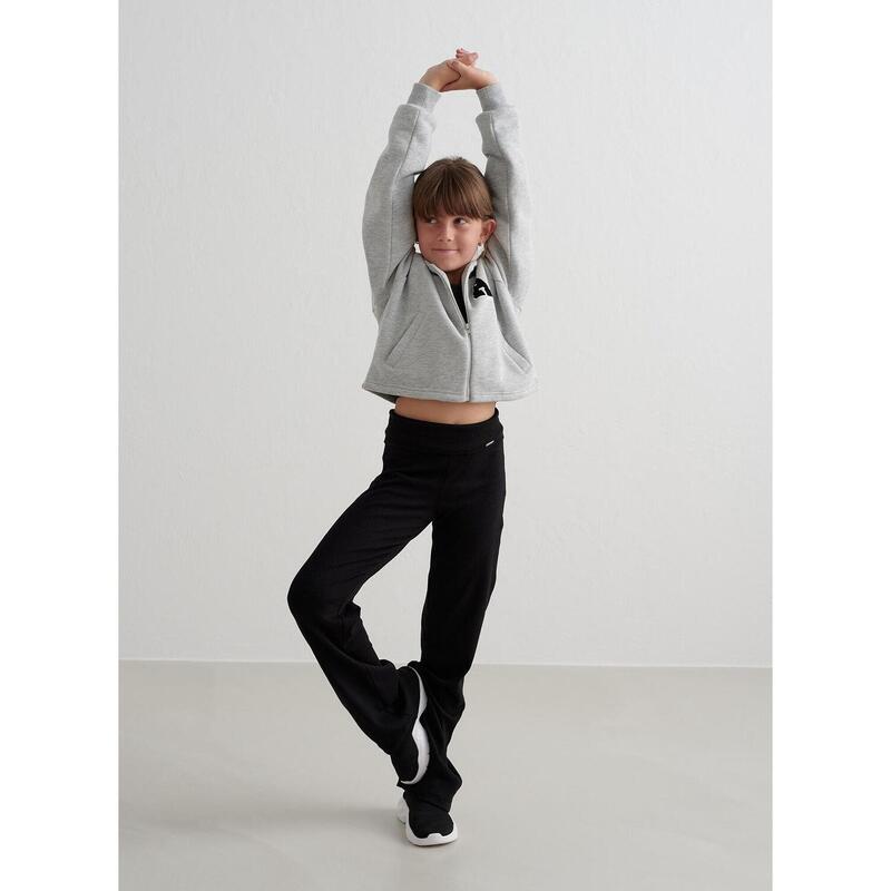 Broek Ease Geribd Yoga Meisjes Zwart aim'n