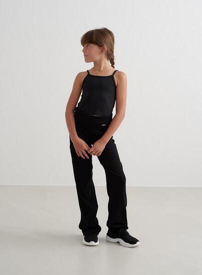 Fille Pantalon Côtelé Léger Noir