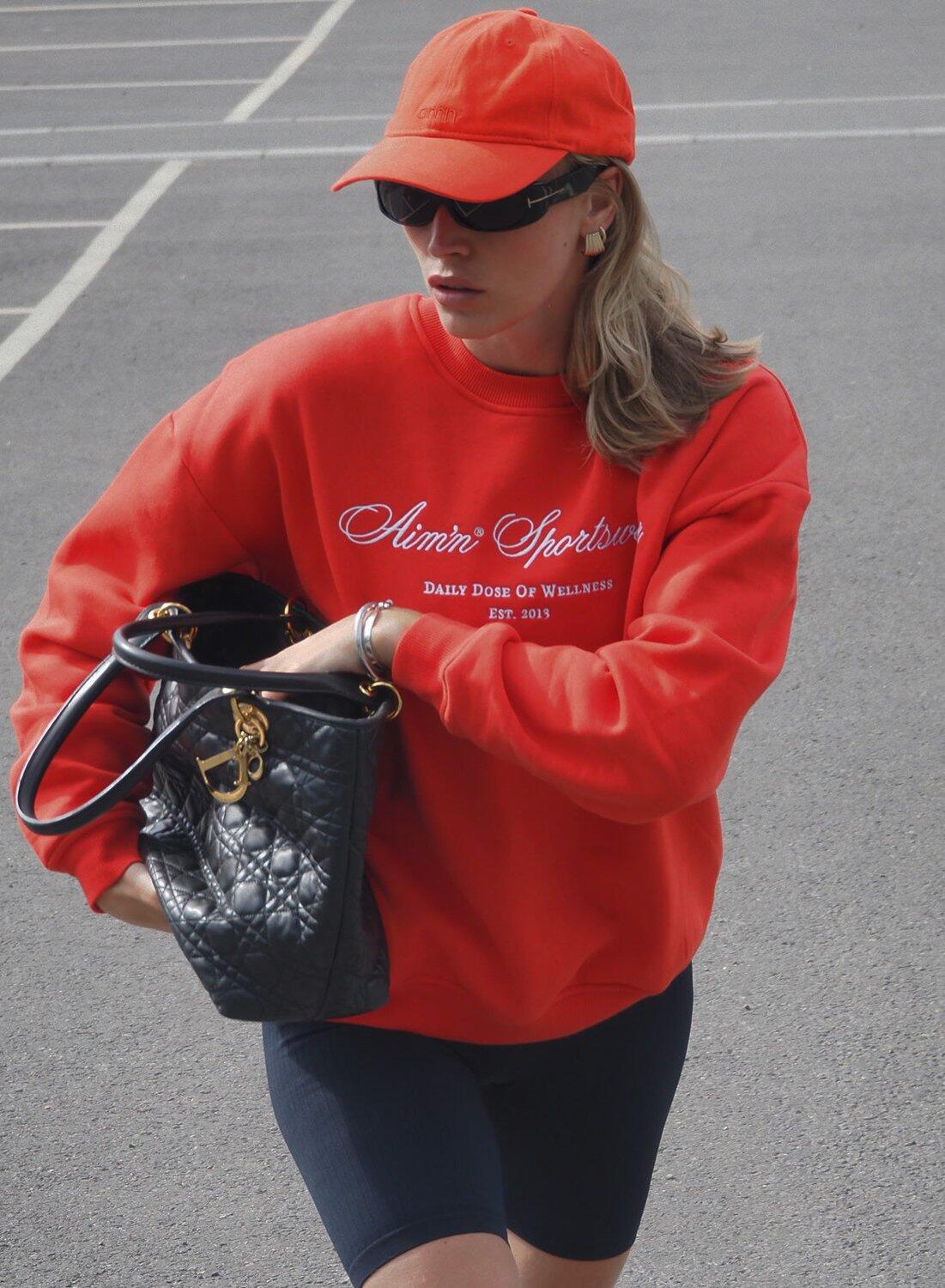Dames Yoga Sweatshirt Rood 3/6