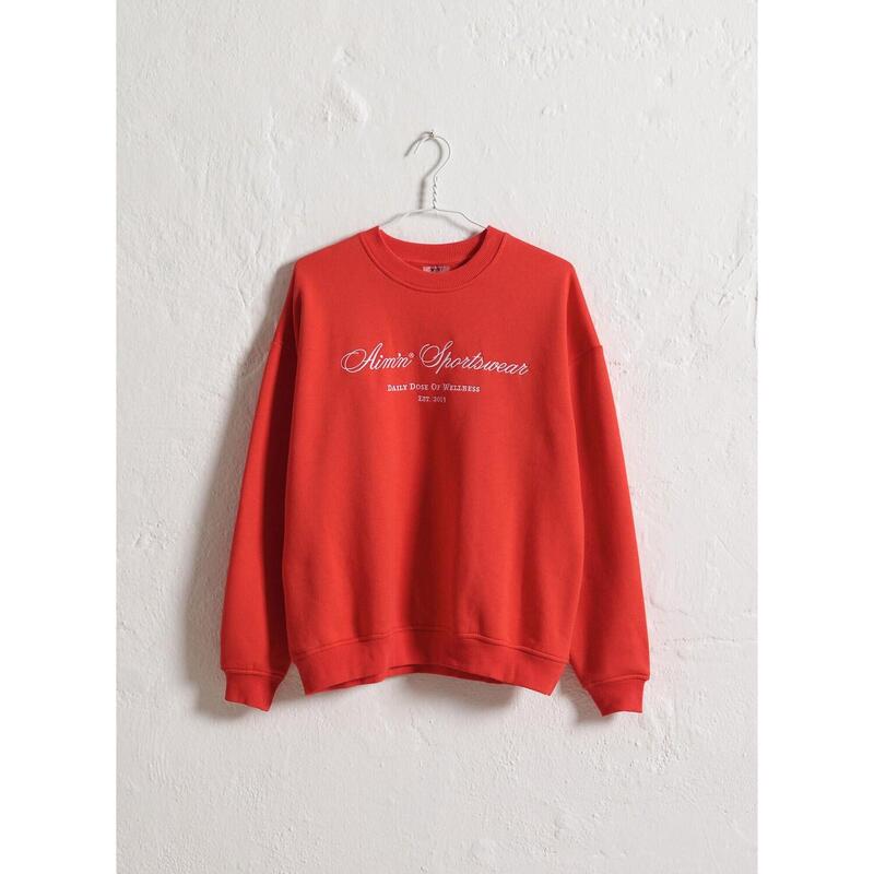 Sweatshirt Heritage Sweatshirt Gym Yoga Dames Rood aim'n