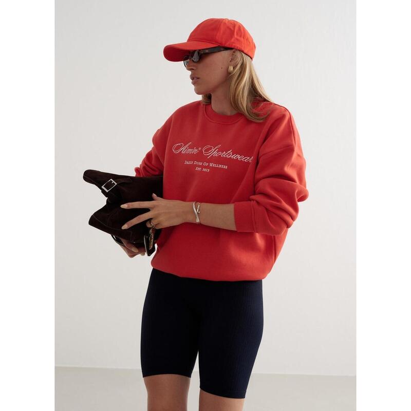 Sweat-shirt de yoga rouge pour femme
