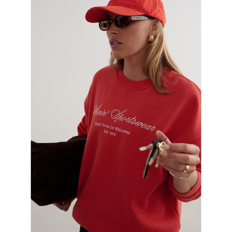 Sweatshirt Heritage Sweatshirt Gym Yoga Dames Rood aim'n