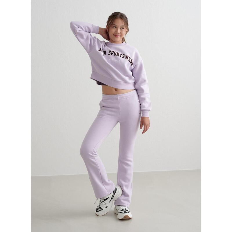 Sweatbroek Young Flare Gym Yoga Meisjes Licht Lavendel aim'n