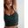 Dames Yoga Sportbeha Geribbelde Sneldrogend Bralette donkergroen
