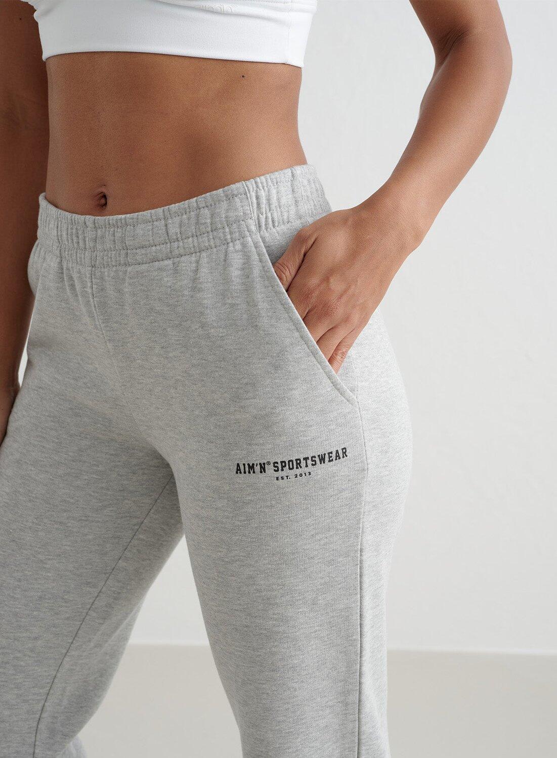 Femme Sweatpants Classique Gris Mélange 4/6
