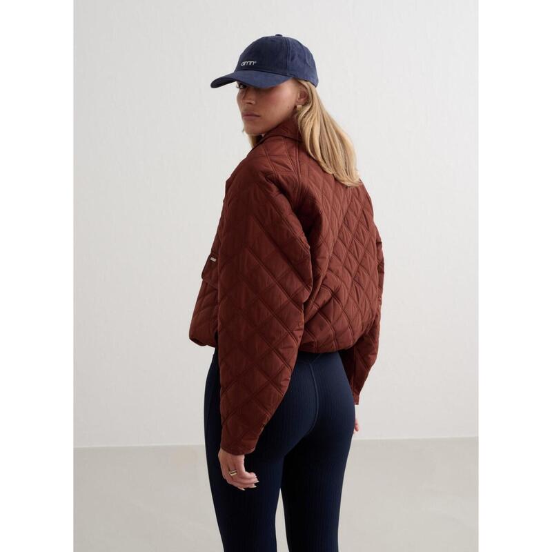 Veste Casual Femme Piquée Hydrofuge Acajou