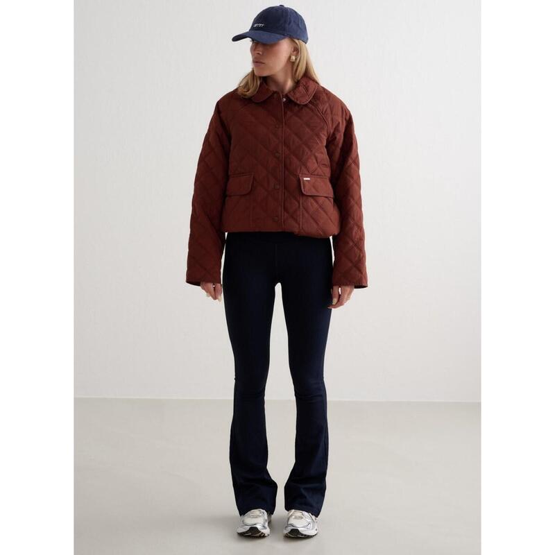 Veste Casual Femme Piquée Hydrofuge Acajou