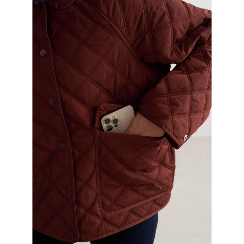 Veste Casual Femme Piquée Hydrofuge Acajou