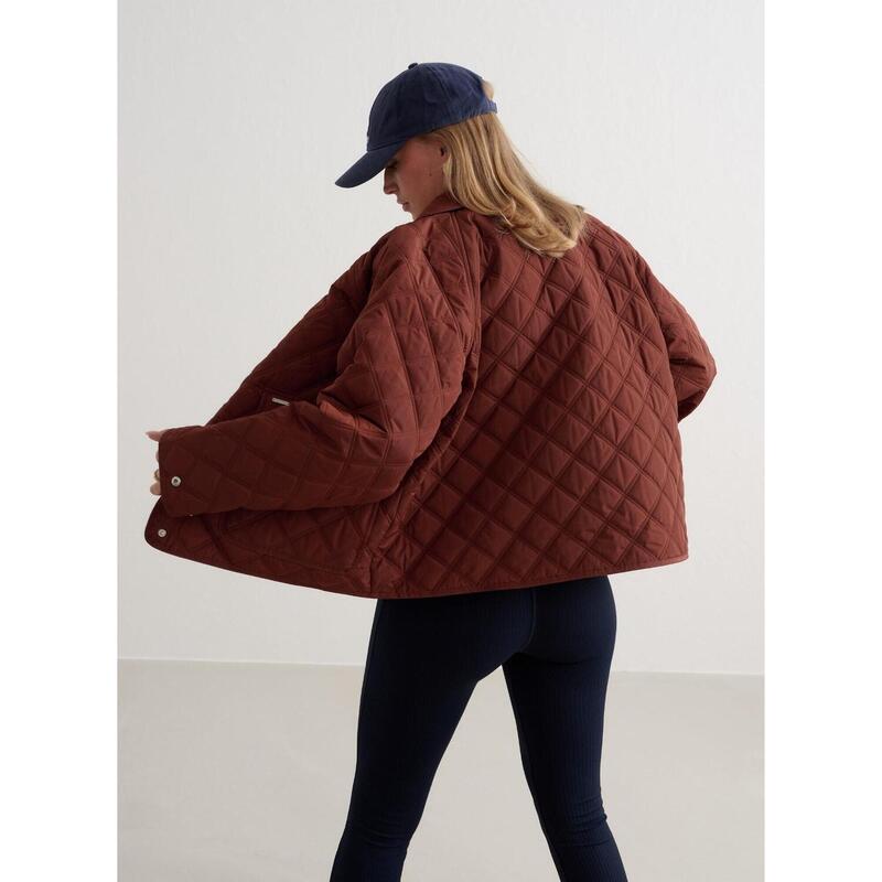 Veste Casual Femme Piquée Hydrofuge Acajou
