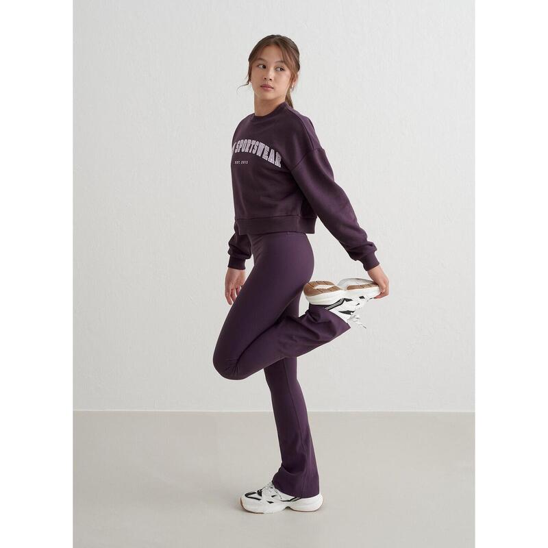 Sweatshirt Young Sweat Varsity Sweatshirt Gym Girls Midnight Plum aim'n