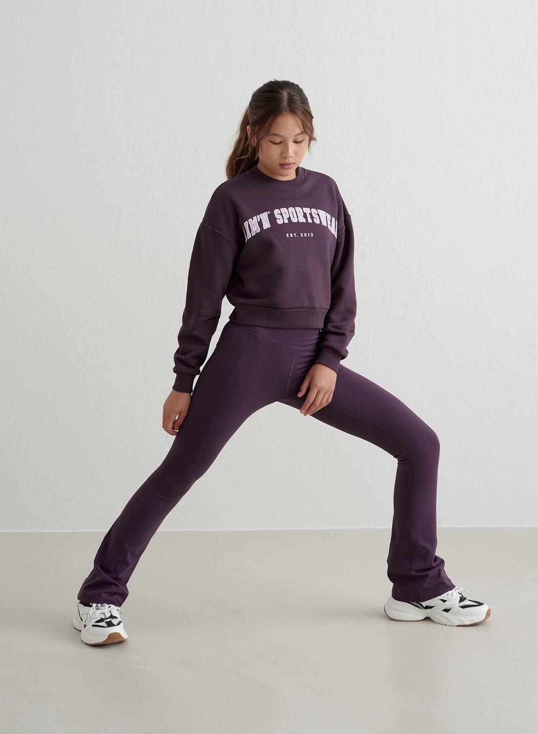 Fille Sweat-shirt Varsity Violet Foncé 3/6