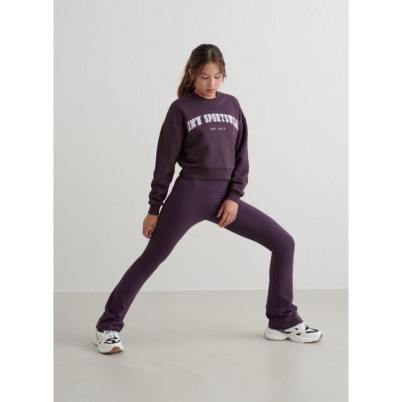 Sweatshirt Young Sweat Varsity Sweatshirt Gym Girls Midnight Plum aim'n