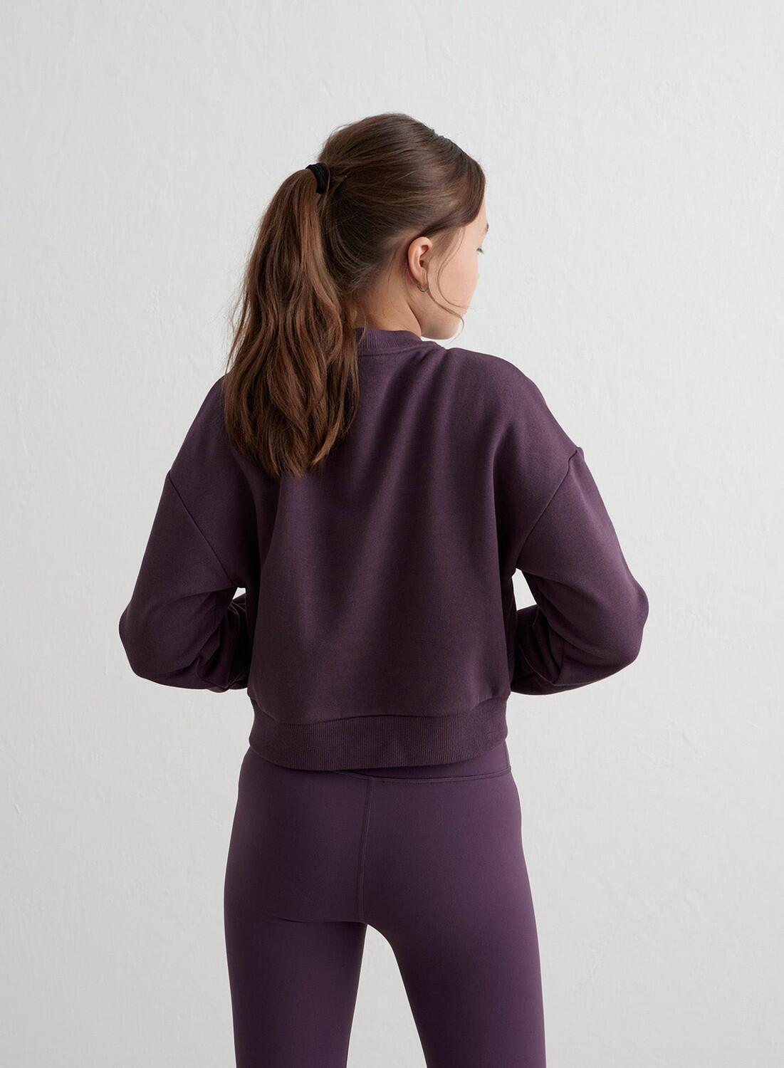 Fille Sweat-shirt Varsity Violet Foncé 5/6