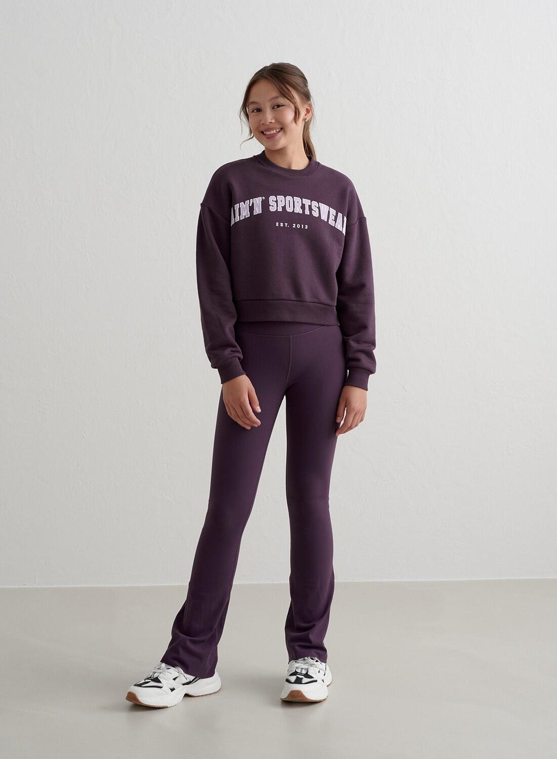 Fille Sweat-shirt Varsity Violet Foncé 2/6