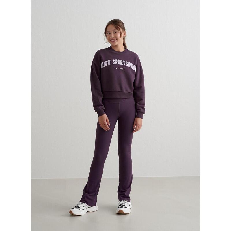 Sweatshirt Young Sweat Varsity Sweatshirt Gym Girls Midnight Plum aim'n