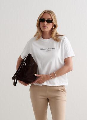 Dames yoga t-shirt met korte mouwen wit
