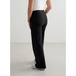 Pantalon de yoga pour femmes Petite jambe large Noir