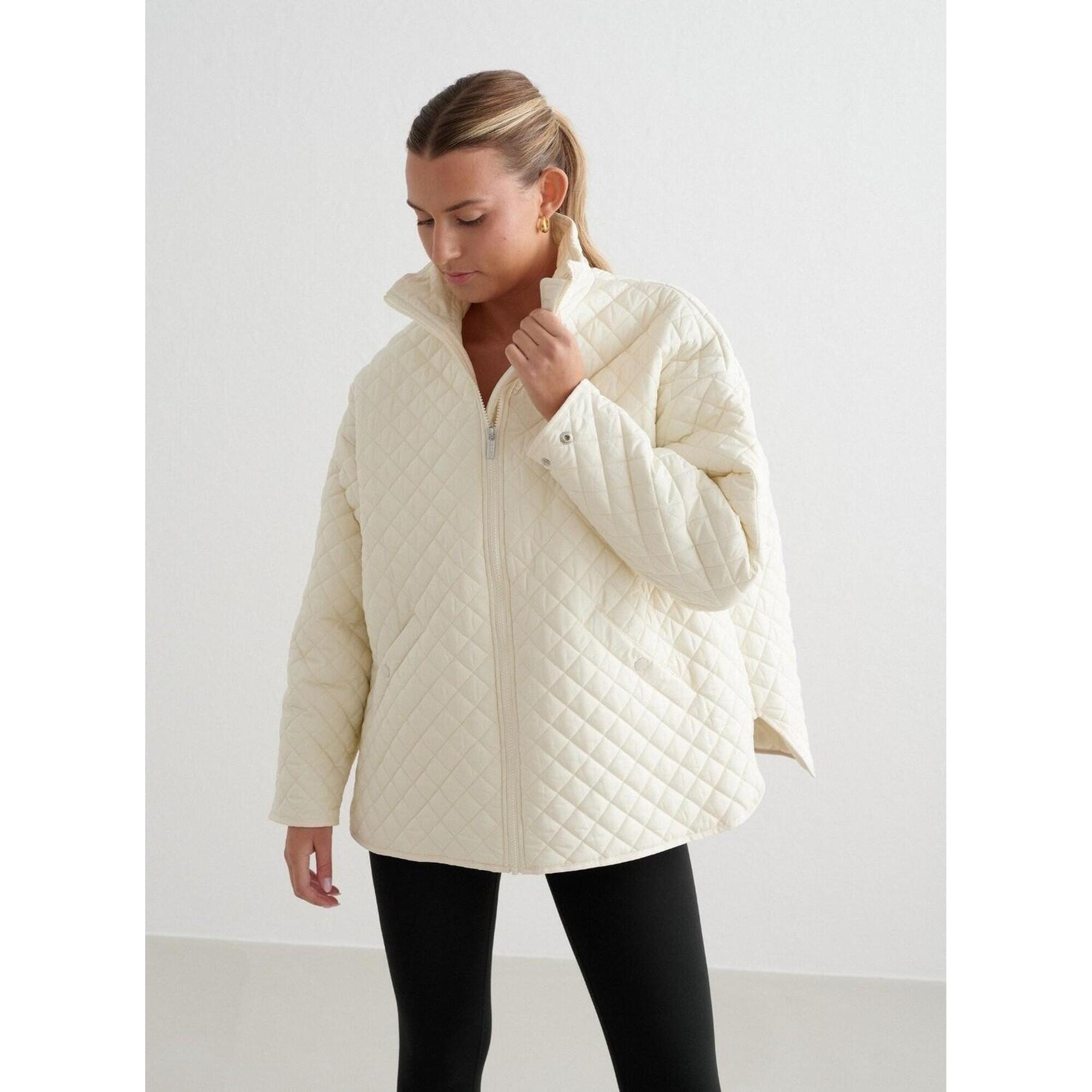 Aim'n - Femme Veste Déperlante Oversize Matelassée Blanc D'Amande - Veste - Blanc - 48 Xl - Decathlon