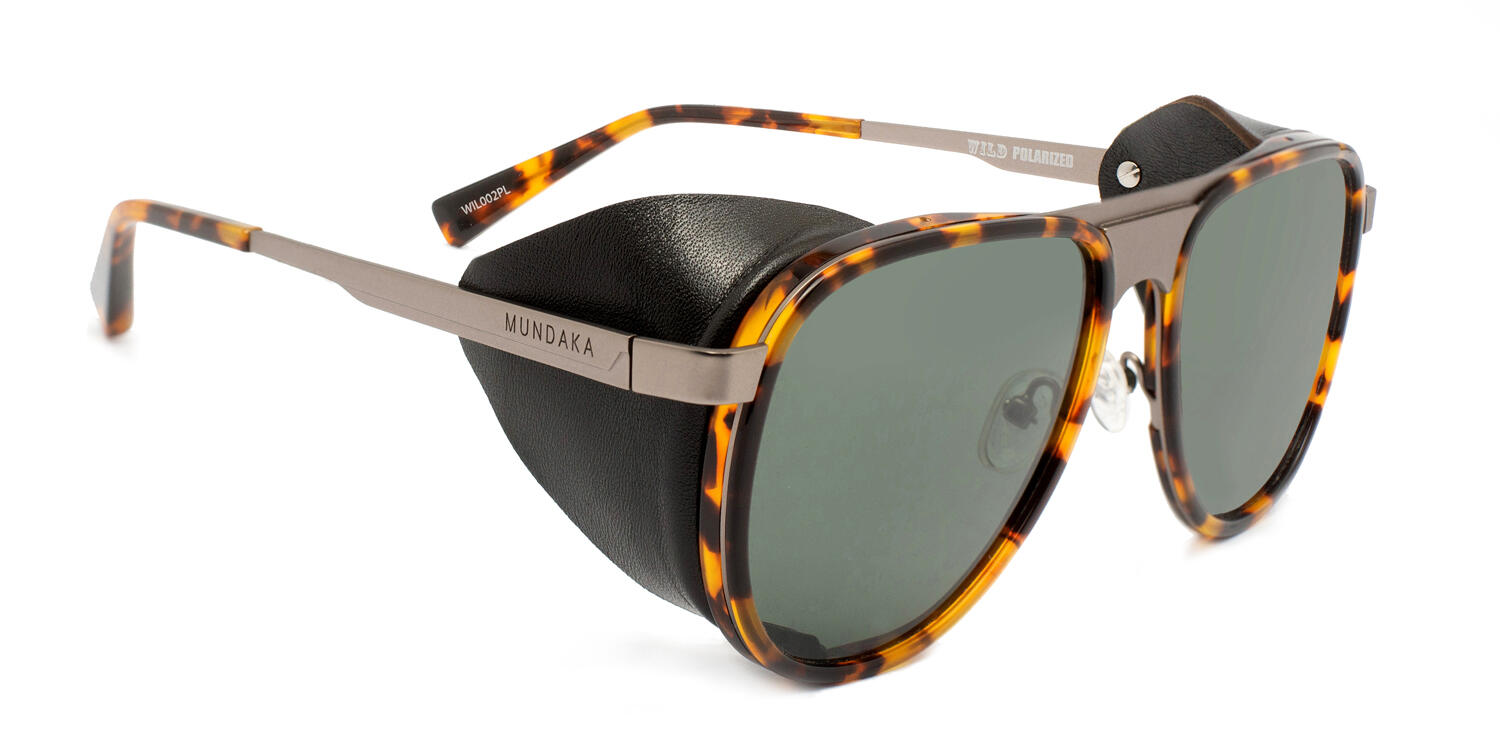 **Gafas de sol WILD en plata/marrón, POLARIZADAS GRIS - cat.3 - MUNDAKA** 1/3
