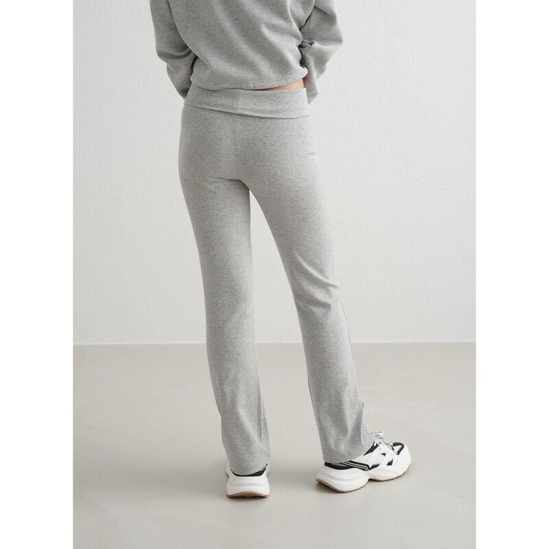 Pantalon Ease Ribbed Pants Yoga Fille Gris Mélange aim'n