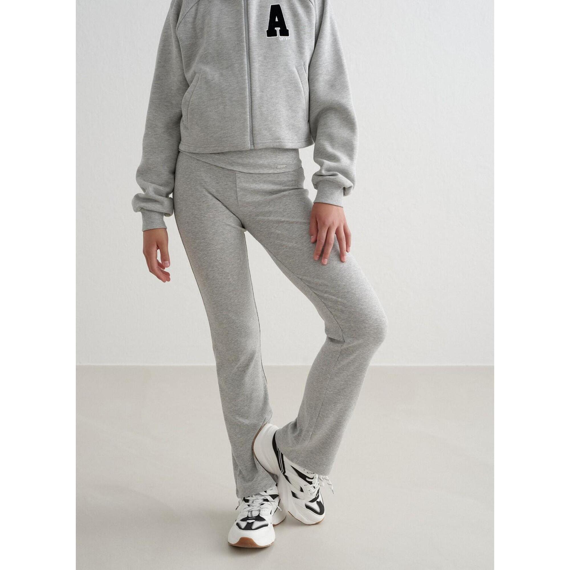 Aim'n - Fille Pantalon Côtelé Léger Gris Mélange - Pantalons - Gris - 10 À 12 Ans - Decathlon