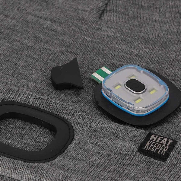 Heatkeeper - Bonnet thermique + lumière LED homme - Gris - Taille Unique 3/4